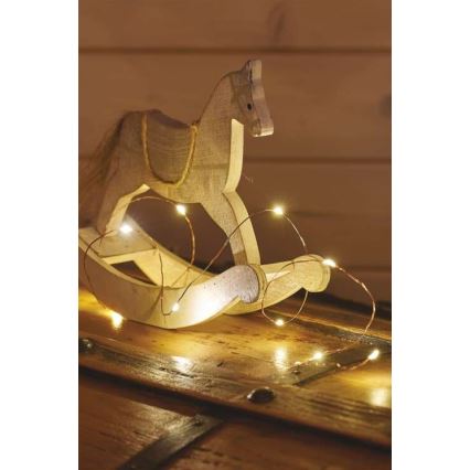 LED  řetěz 20xLED/2,4m teplá bílá