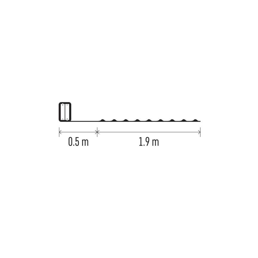 LED  řetěz 20xLED/2,4m teplá bílá
