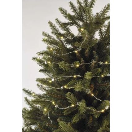 LED  řetěz 20xLED/2xAA 2,2 m teplá bílá