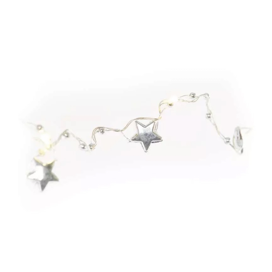 LED  řetěz 20xLED/2xAA 2,2 m teplá bílá