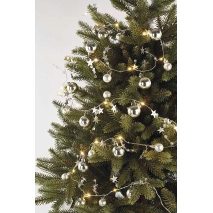 LED  řetěz 20xLED/2xAA 2,2 m teplá bílá