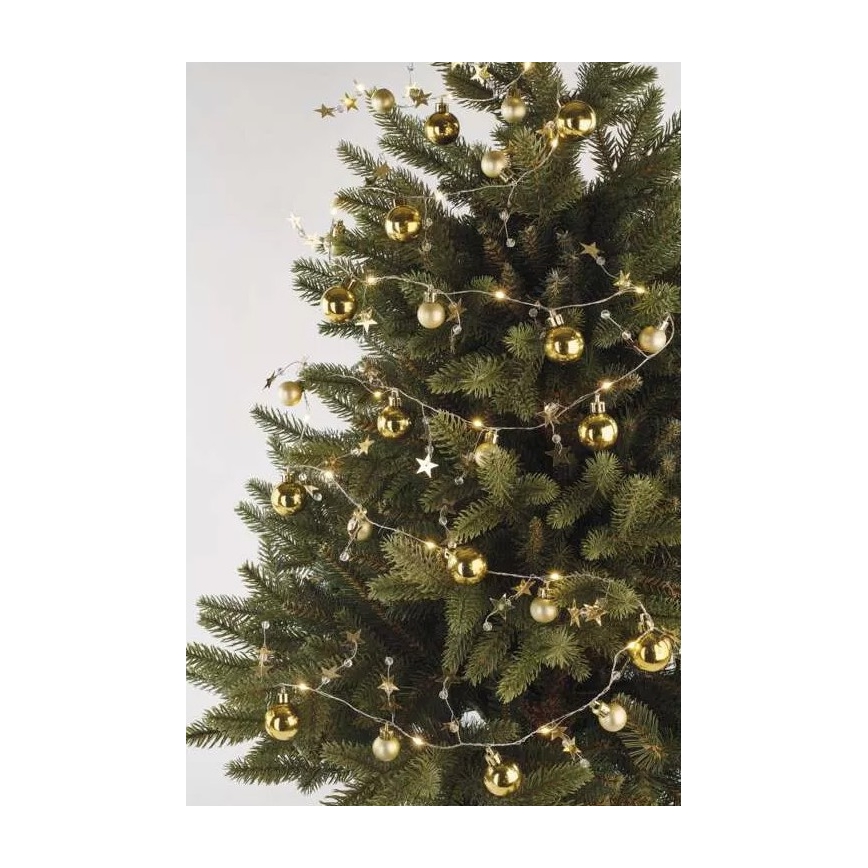 LED  řetěz 20xLED/2xAA 2,2 m teplá bílá