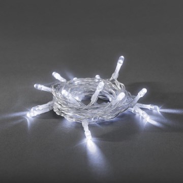 LED  řetěz 20xLED/2xAA 3,35m studená bílá