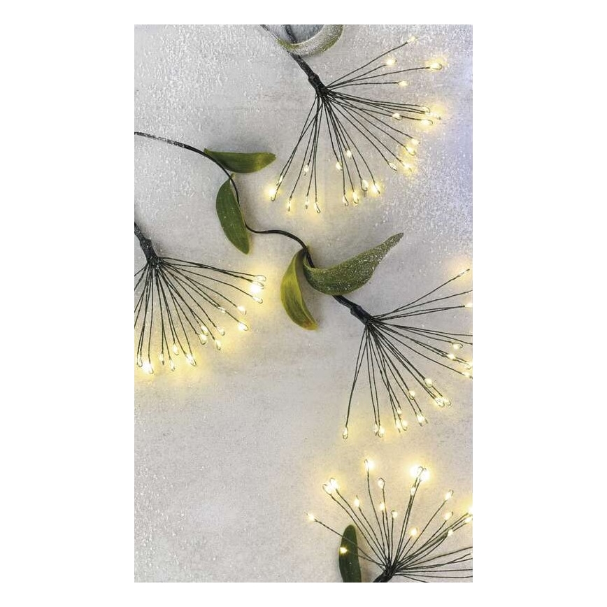 LED  řetěz 300xLED 5,2+3 m teplá bílá