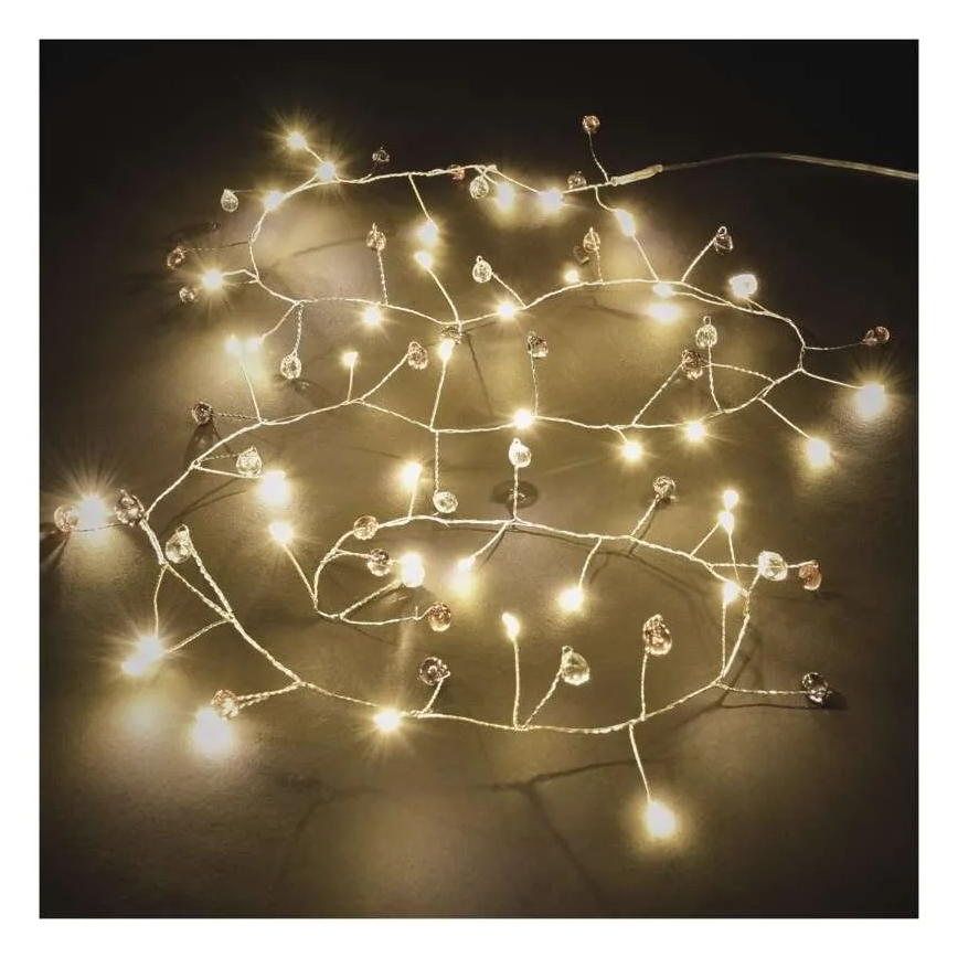 LED  řetěz 40xLED/3xAA 1,5 m teplá bílá