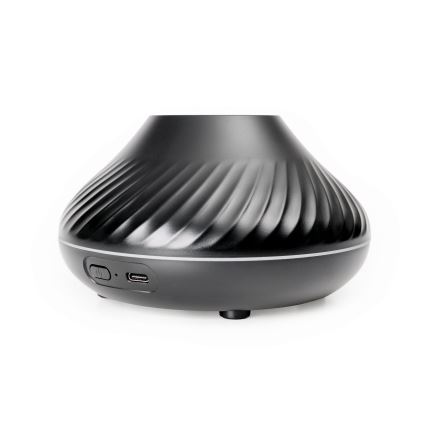 LED RGB Aroma difuzér s imitací plamene LED/6,5W/5V 130ml černá