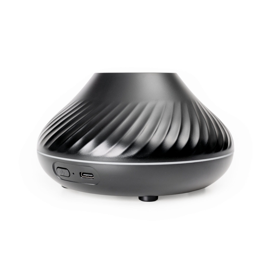 LED RGB Aroma difuzér s imitací plamene LED/6,5W/5V 130ml černá