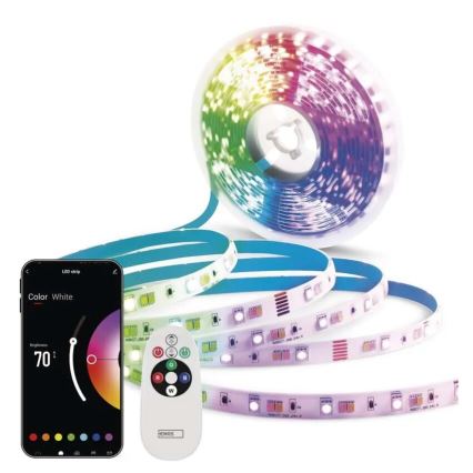 LED RGB+CCT Stmívatelný pásek GOSMART LED/11W/230V 2 m 2700-6500K IP44 Wi-Fi + dálkové ovládání