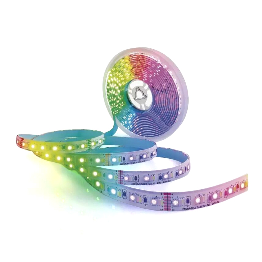 LED RGB+CCT Stmívatelný pásek GOSMART LED/21W/230V 5 m 2700-6500K IP44 Wi-Fi + dálkové ovládání