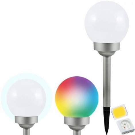 LED RGB Solární lampa LED-RGB/0,2W/AA 1,2V/600mAh IP44