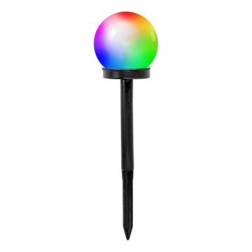 LED RGB Solární lampa se senzorem SPHERE LED/1,2V IP44 40 mAh pr. 10 cm