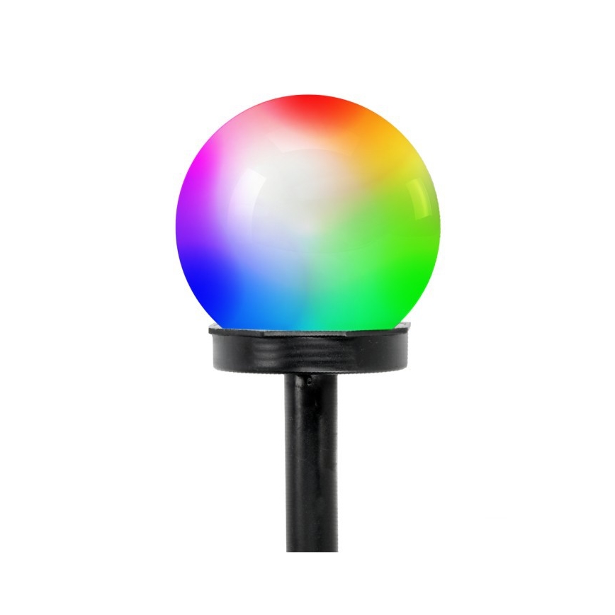 LED RGB Solární lampa se senzorem SPHERE LED/1,2V IP44 40 mAh pr. 10 cm