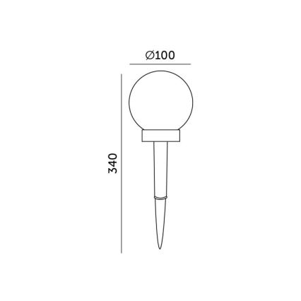 LED RGB Solární lampa se senzorem SPHERE LED/1,2V IP44 40 mAh pr. 10 cm
