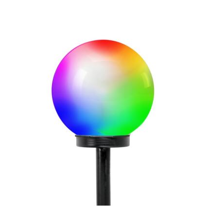 LED RGB Solární lampa SPHERE LED/1,2V IP44 200 mAh pr. 20 cm