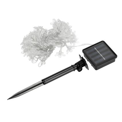 LED RGB Solární řetěz 50xLED/0,12W/1,2V 1xAA IP44 600 mAh