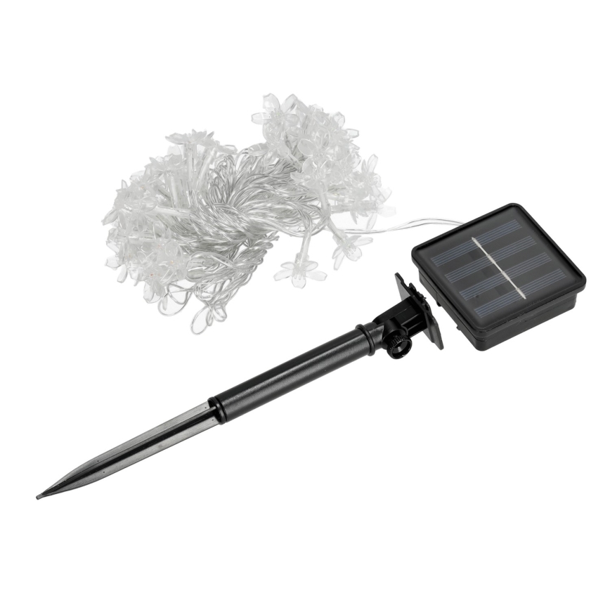 LED RGB Solární řetěz 50xLED/0,12W/1,2V 1xAA IP44 600 mAh