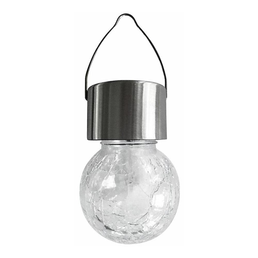 LED RGB Solární svítidlo 1,2V/1xAAA matný chrom IP44