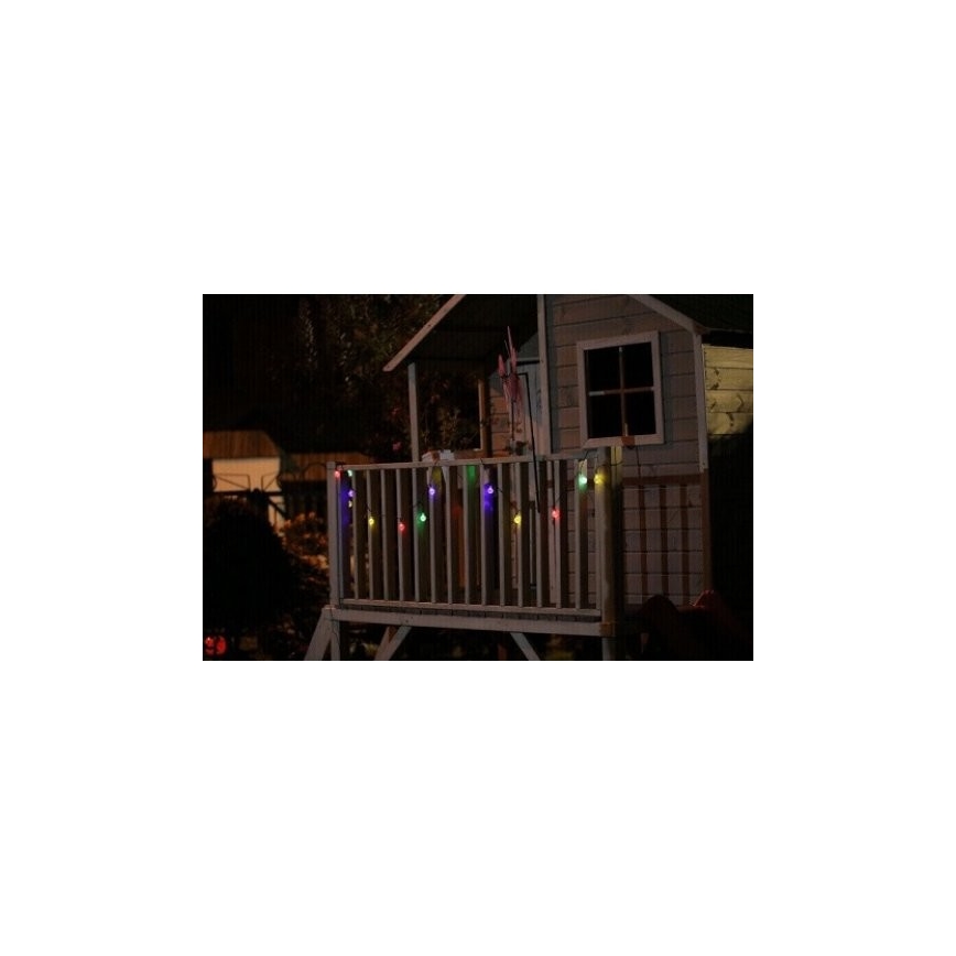 LED RGB Solární svítidlo 20xLED/1xAAA/1.2V/300mAh se senzorem soumraku IP44