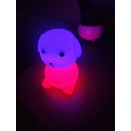 LED RGBW Stmívatelné nabíjecí dětské noční světlo LED/2,5W/5V 3000K 1200 mAh pes