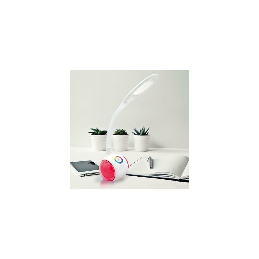 LED RGB Stmívatelná nabíjecí stolní lampa LED/5W/5V 2400 mAh