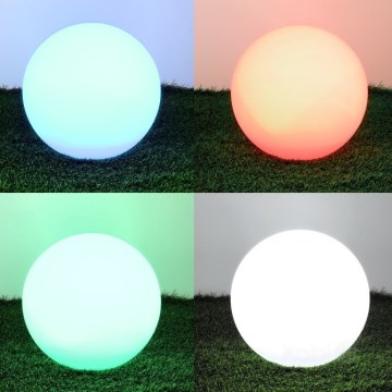 LED RGB Stmívatelná solární lampa GARDEN BALL LED/5W/3,7V 3000K IP54 pr. 40 cm + dálkové ovládání