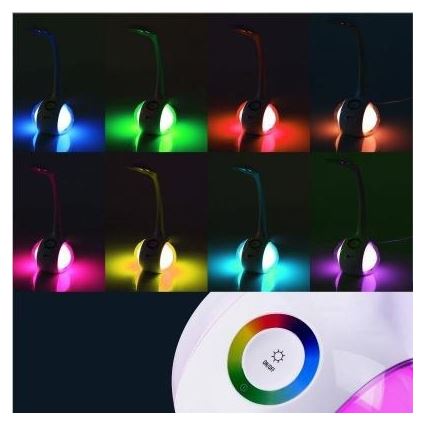 LED RGB Stmívatelná stolní lampa LED/7W/230V černá