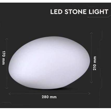 LED RGB Stmívatelná venkovní lampa LED/1W/230V 28cm IP67 + DO