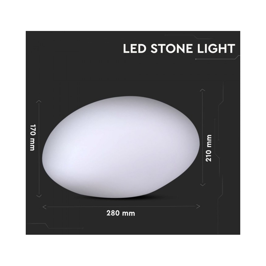 LED RGB Stmívatelná venkovní lampa LED/1W/230V 28cm IP67 + DO