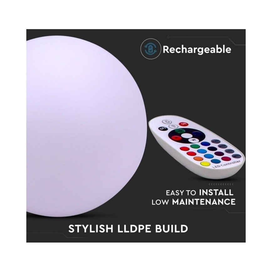 LED RGB Stmívatelná venkovní lampa LED/1W/230V 30cm IP67 + DO
