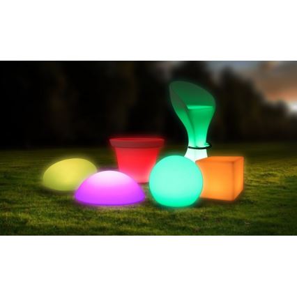 LED RGB Stmívatelná venkovní lampa LED/1W/5V 1000 mAh 20cm IP67 + dálkové ovládání