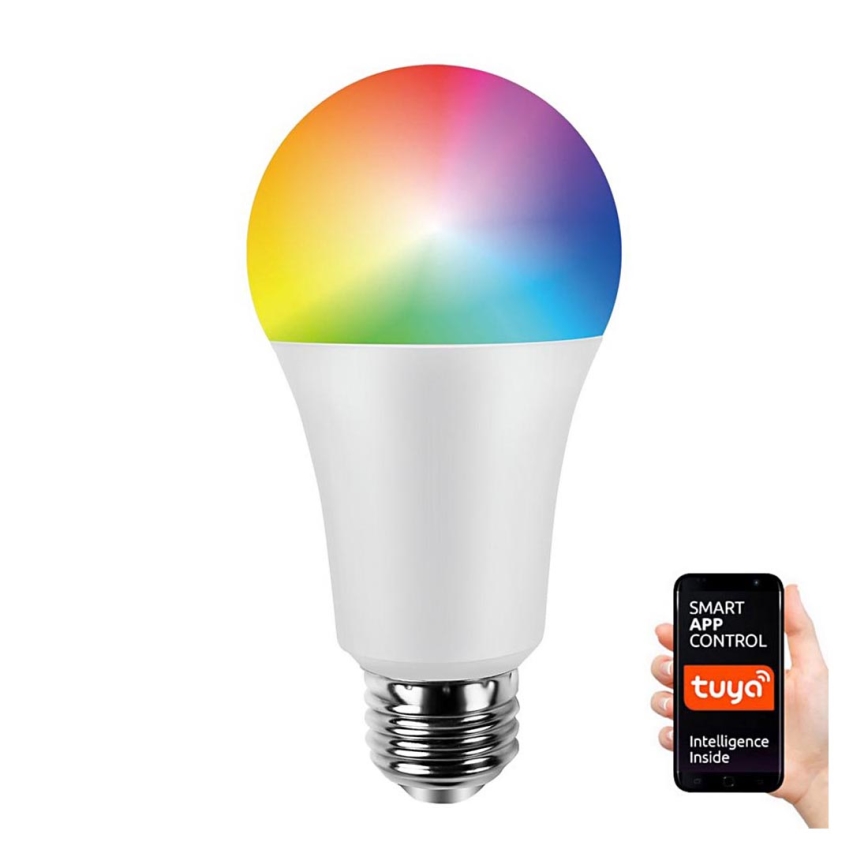 LED RGB Stmívatelná žárovka A60 E27/8W/230V 2700-6500K Wi-Fi Tuya