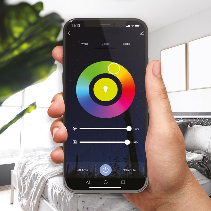 LED RGB Stmívatelná žárovka A60 E27/8W/230V 2700-6500K Wi-Fi Tuya