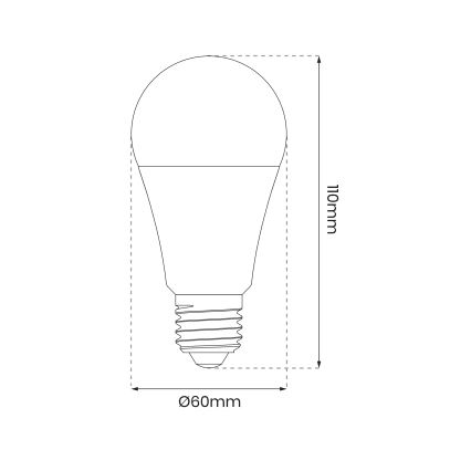 LED RGB Stmívatelná žárovka A60 E27/8W/230V 2700-6500K Wi-Fi Tuya