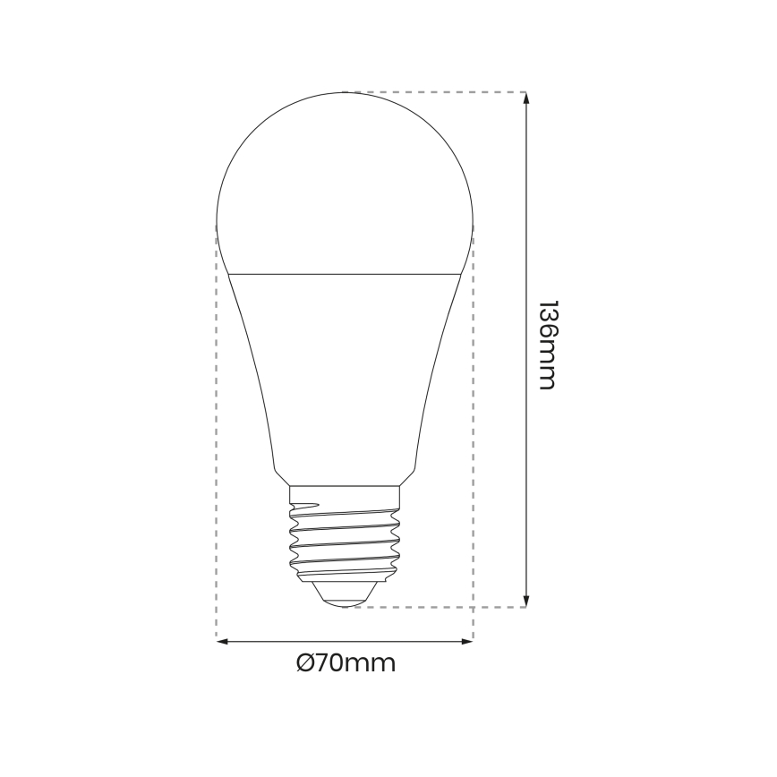 LED RGB Stmívatelná žárovka A70 E27/11W/230V 2700-6500K Wi-Fi Tuya