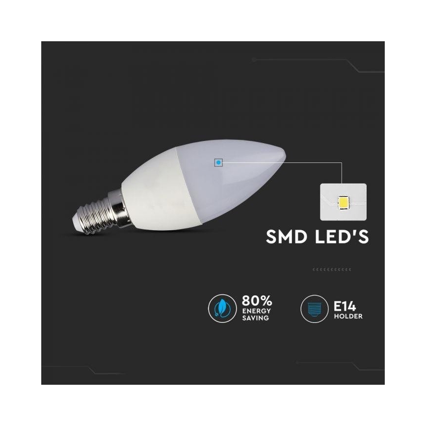 LED RGB Stmívatelná žárovka E14/3,5W/230V 6400K + dálkové ovládání