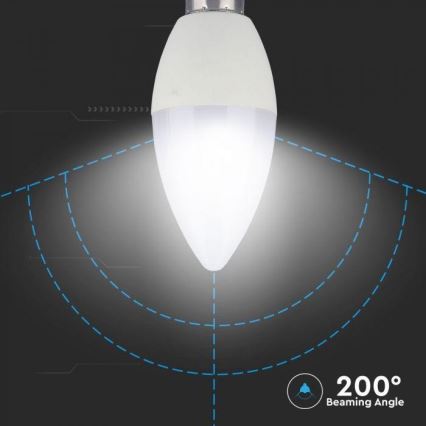LED RGB Stmívatelná žárovka E14/3,5W/230V 6400K + dálkové ovládání