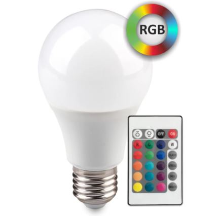 LED RGB Stmívatelná žárovka E27/8,5W/230V 2700K