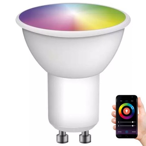 LED RGB Stmívatelná žárovka GoSmart MR16 GU10/4,8W/230V 2700-6500K Wi-Fi Tuya