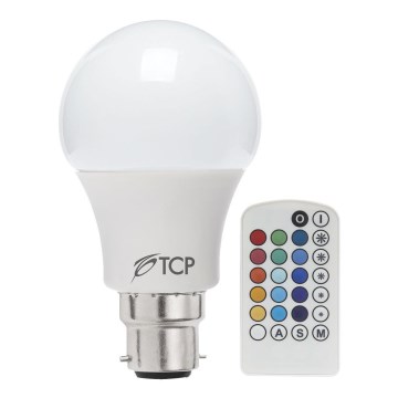 LED RGB Stmívatelná žárovka na dálkové ovládání BC-B22/3,5W/230V 330lm
