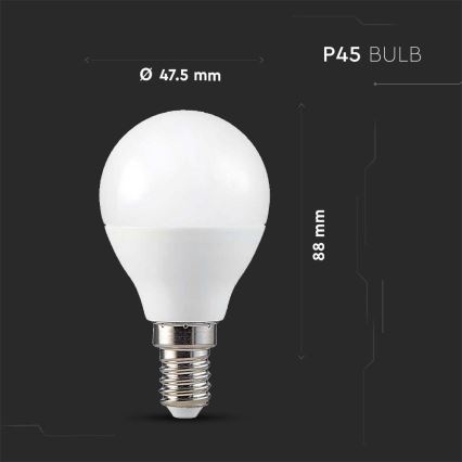 LED RGB Stmívatelná žárovka P45 E14/4,8W/230V 3000K + dálkové ovládání