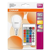 LED RGB Stmívatelná žárovka RETROFIT E14/4,5W/230V 2700K + DO - Osram