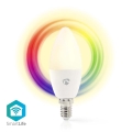 LED RGB Stmívatelná žárovka Smartlife E14/4,9W/230V Wi-Fi 2700-6500K