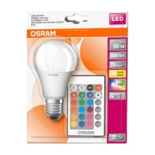 LED RGB Stmívatelná žárovka STAR+ A60 E27/9W/230V 2700K - Osram