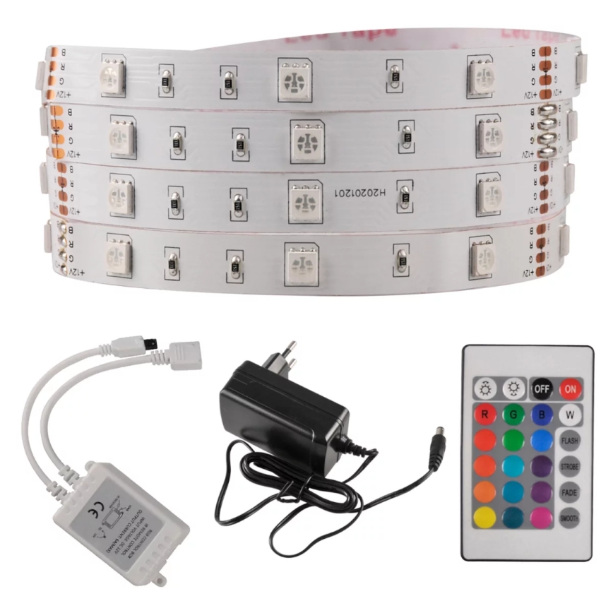 LED RGB Stmívatelný pásek 5m LED/18W/12V IP20 + DO