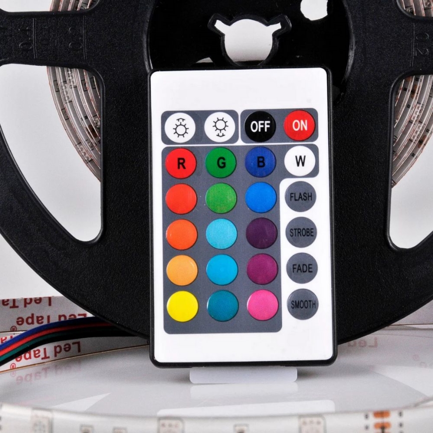 LED RGB Stmívatelný pásek 5m LED/18W/12V IP20 + DO