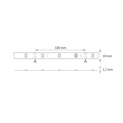 LED RGB Stmívatelný pásek 5m LED/18W/12V IP20 + DO
