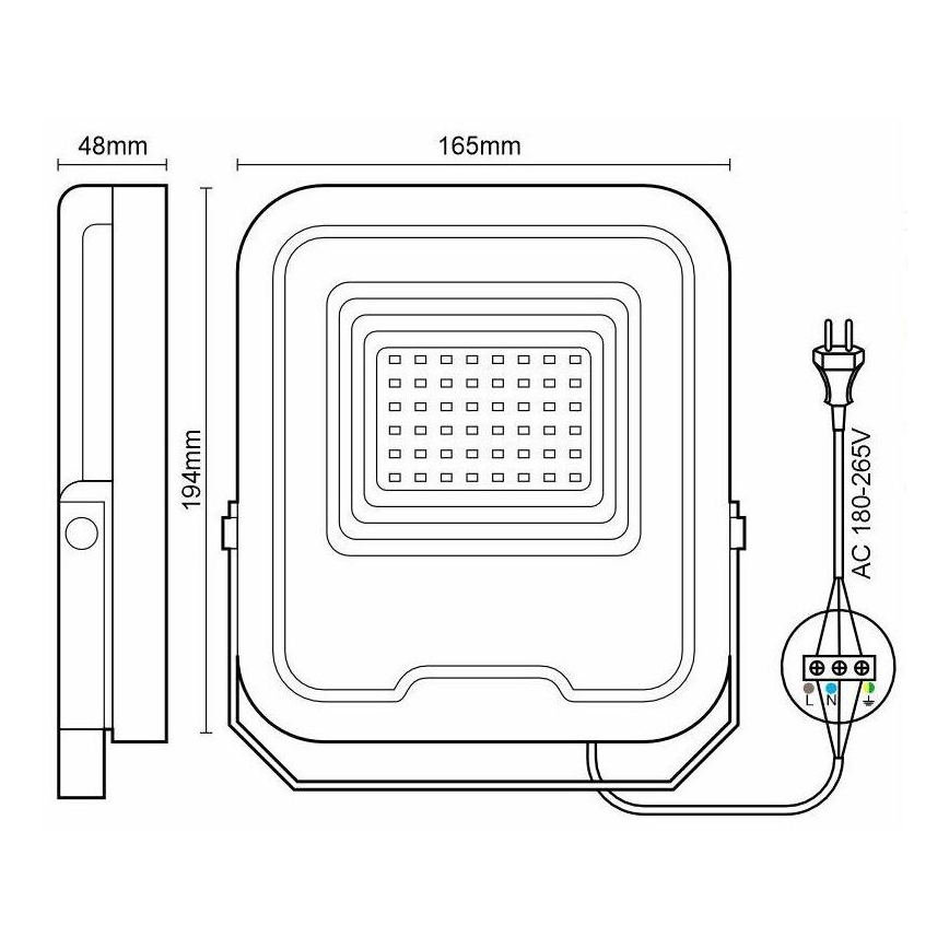 LED RGB Stmívatelný reflektor LED/30W/230V 3000K-6500K Wi-Fi Tuya IP65