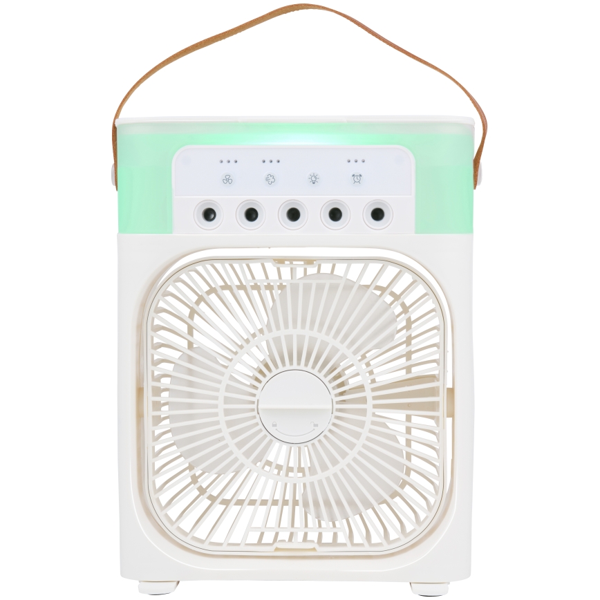 LED RGB Stolní ventilátor s mlhovým efektem 10W/5V