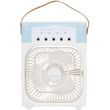 LED RGB Stolní ventilátor s mlhovým efektem 10W/5V