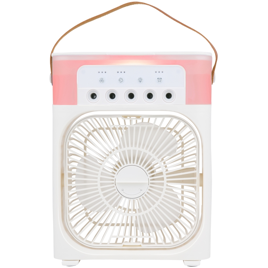 LED RGB Stolní ventilátor s mlhovým efektem 10W/5V
